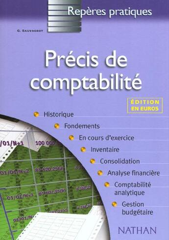 Couverture du livre « Precis De Comptabilite Edition 2002 » de Georges Sauvageot aux éditions Nathan