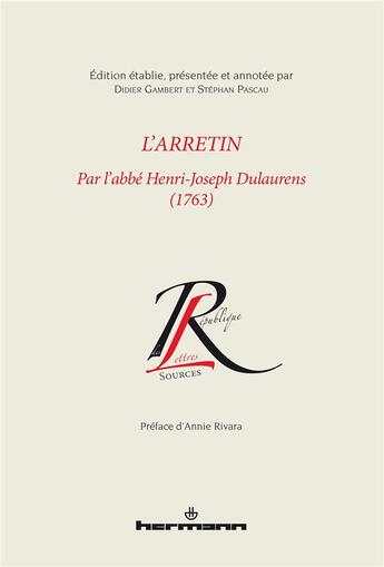 Couverture du livre « L'arretin ; par l'abbé Henri-Joseph Dulaurens ; 1763 » de Gambert Didier aux éditions Hermann