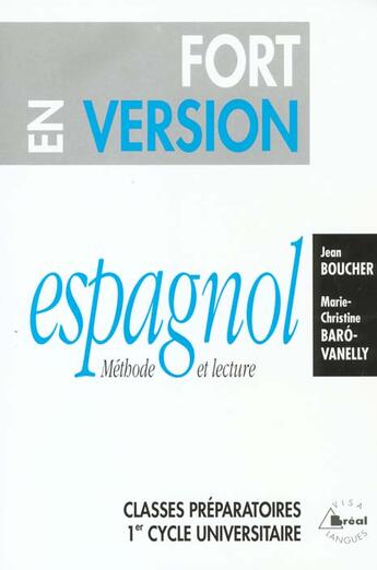 Couverture du livre « Versions Espagnoles » de Jean Boucher aux éditions Breal