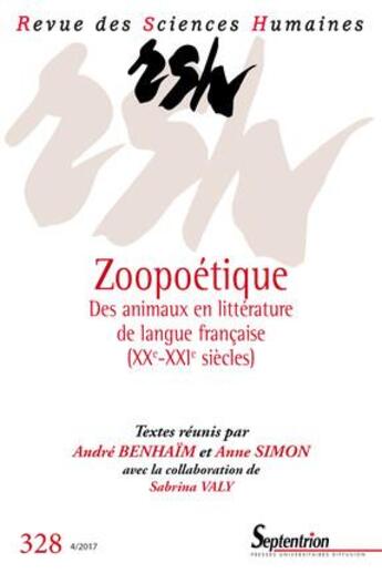 Couverture du livre « Zoopoetique » de Benhaim/Simon/Valy aux éditions Pu Du Septentrion