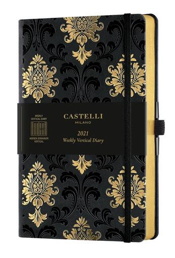 Couverture du livre « Agenda 2021 semainier vertical grand format c&g baroque » de  aux éditions Castelli Milano