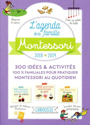 Couverture du livre « Agenda Montessori de la famille » de  aux éditions Larousse