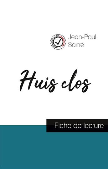 Couverture du livre « Huis clos de Jean-Paul Sartre (fiche de lecture et analyse complète de l'oeuvre) » de  aux éditions Comprendre La Litterature