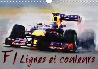 Couverture du livre « F1 lignes et couleurs calendrier mural 2018 din a4 horizonta - serie de 12 tableaux pour mett » de Sudpastel aux éditions Calvendo