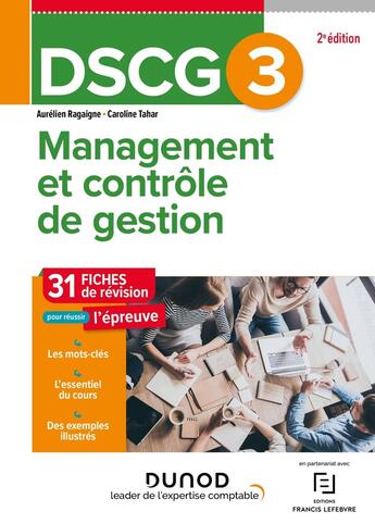 Couverture du livre « Dscg 3 management et controle de gestion - fiches - fiches de revisions 2023-2024 » de Ragaigne/Tahar aux éditions Dunod