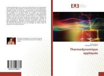 Couverture du livre « Thermodynamique appliquée » de Aicha Hakim aux éditions Editions Universitaires Europeennes