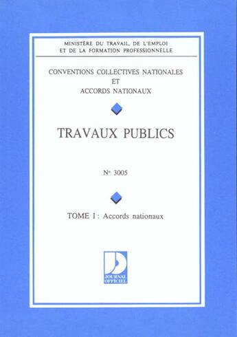 Couverture du livre « Travaux publics t.1 » de  aux éditions Documentation Francaise