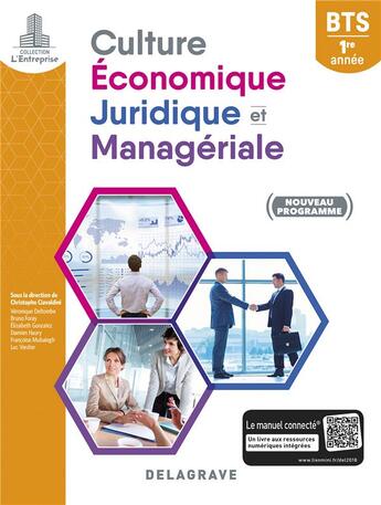 Couverture du livre « BTS ; culture économique, juridique et managériale ; 1re année ; pochette élève » de Ciavaldini Christoph aux éditions Delagrave