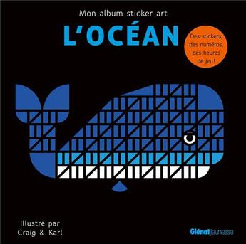 Couverture du livre « L'océan ; mon album sticker art » de  aux éditions Glenat Jeunesse