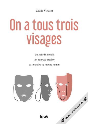 Couverture du livre « On a tous trois visages : un pour le monde, un pour ses proches et un qu'on ne montre jamais » de Cecile Vincent aux éditions Kiwi