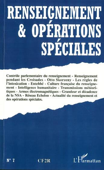 Couverture du livre « Renseignement & opérations spéciales » de  aux éditions L'harmattan