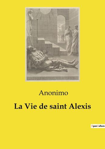 Couverture du livre « Vie de saint alexis » de Anonimo aux éditions Culturea