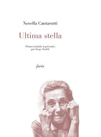 Couverture du livre « Ultima stella » de Novella Cantarutti aux éditions Fario