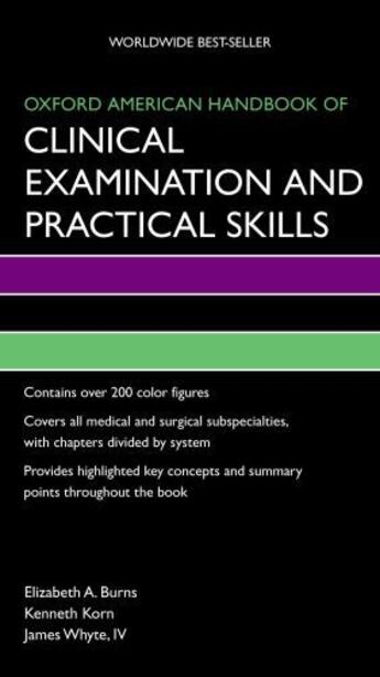 Couverture du livre « Oxford American Handbook of Clinical Examination and Practical Skills » de Whyte James aux éditions Oxford University Press Usa