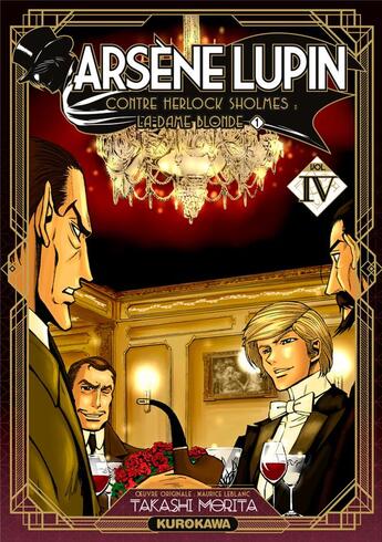 Couverture du livre « Arsène Lupin gentleman-cambrioleur Tome 4 : la dame blonde » de Takashi Morita aux éditions Kurokawa