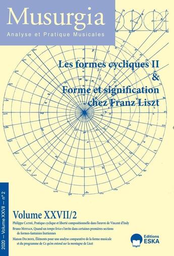 Couverture du livre « Les formes cycliques ii & formet et signification chez franz liszt - musurgia vol xxvii n 2-2020 » de Boulan/Herold aux éditions Eska