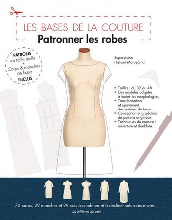 Couverture du livre « Patronner les robes » de Harumi Maruyama aux éditions De Saxe