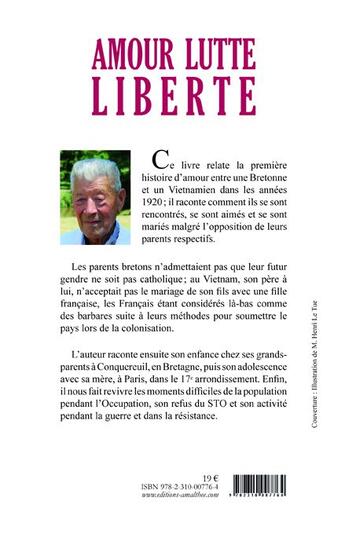 Couverture du livre « Amour, lutte, liberté » de Henri Le Tue aux éditions Amalthee