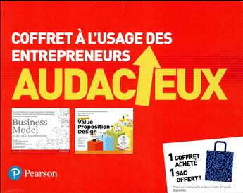 Couverture du livre « À l'usage des entrepreneurs audacieux ; coffret » de Yves Pigneur et Alexander Osterwalder et Greg Bernarda et Alan Smith aux éditions Pearson