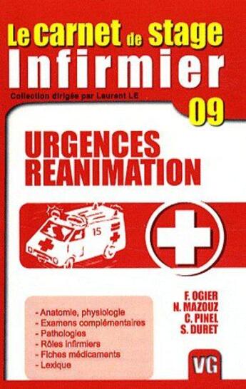 Couverture du livre « LE CARNET DE STAGE DE L'INFIRMIERE t.5 ; urgences, réanimation » de  aux éditions Vernazobres Grego