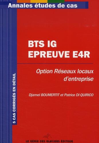 Couverture du livre « Bts informatique de gestion - option reseau » de Boumertit D. aux éditions Genie Des Glaciers