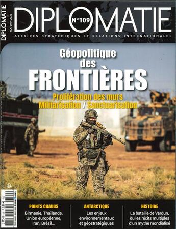 Couverture du livre « Diplomatie n 109 - les frontieres - mai/juin 2021 » de  aux éditions Diplomatie