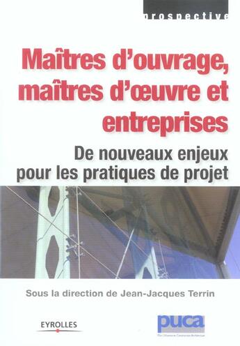 Couverture du livre « Maîtres d'ouvrage, maîtres d'oeuvre et entreprises : De nouveaux enjeux pour les pratiques de projet » de Terrin/Collectif aux éditions Eyrolles