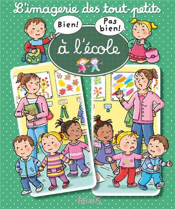 Couverture du livre « À l'école » de Sylvie Michelet et Emilie Beaumont et Nathalie Belineau aux éditions Fleurus