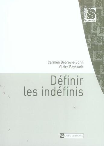 Couverture du livre « Definir les indefinis » de  aux éditions Cnrs