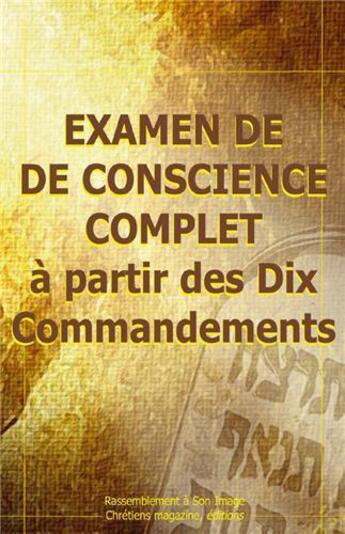 Couverture du livre « Examen de conscience à partir des 10 commandements » de  aux éditions R.a. Image