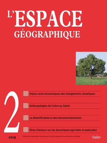 Couverture du livre « Espace geo 2019-2 » de  aux éditions Belin