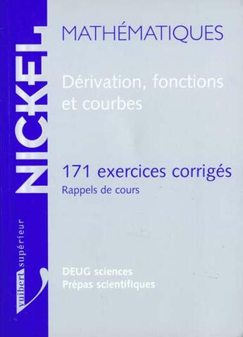 Couverture du livre « Mathematiques derivations fonctions et courbes » de Margirier aux éditions Vuibert
