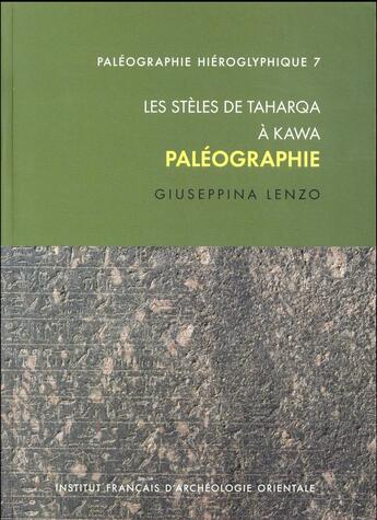 Couverture du livre « Steles de taharqa a kawa » de Lenzo Giuseppi aux éditions Ifao