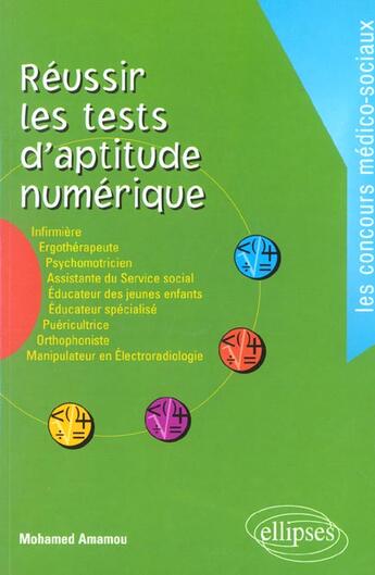 Couverture du livre « Reussir les tests d'aptitude numerique » de Mohamed Amamou aux éditions Ellipses