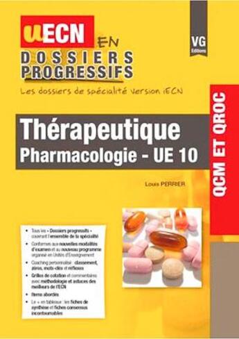 Couverture du livre « Uecn en dossiers progressifs therapeutique » de L.Perrier aux éditions Vernazobres Grego