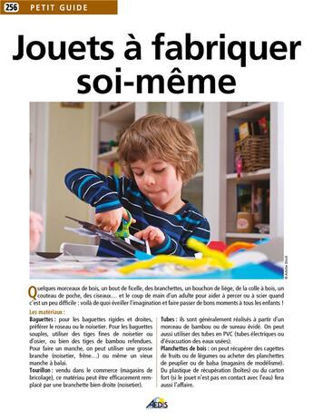 Couverture du livre « Jouets à fabriquer soi-même » de  aux éditions Aedis