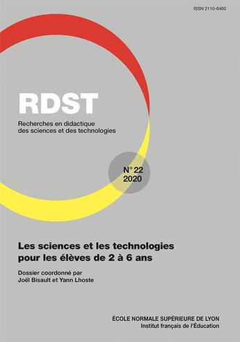 Couverture du livre « Rdst, n 22/2020. les sciences et les technologies pour les eleves de 2 a 6 ans » de Lhoste Bisault Joel aux éditions Ens Lyon