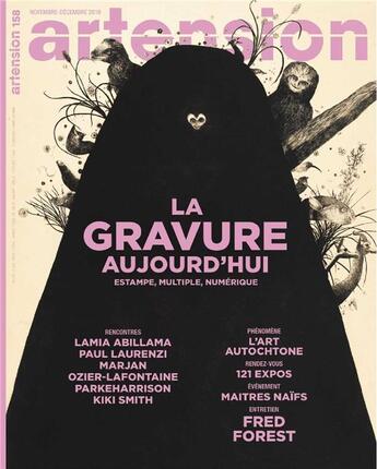 Couverture du livre « Artension n 158 la gravure aujourd'hui - novembre/decembre 2019 » de  aux éditions Artension