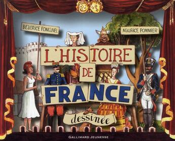 Couverture du livre « L'histoire de France dessinée » de Pommier/Fontanel aux éditions Gallimard-jeunesse