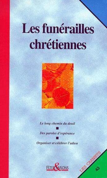 Couverture du livre « Funérailles chrétiennes » de  aux éditions Cerf