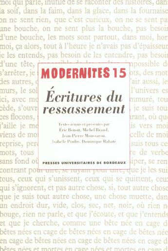 Couverture du livre « Ecritures du ressassement » de Braud M Benoit Eric aux éditions Pu De Bordeaux