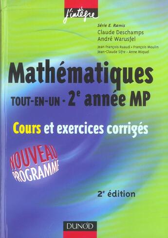 Couverture du livre « TOUT-EN-UN ; 2E ANNEE MP (2e édition) » de Deschamps et Warusfel aux éditions Dunod