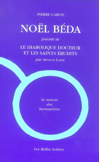 Couverture du livre « Noël Béda : Précédé de 