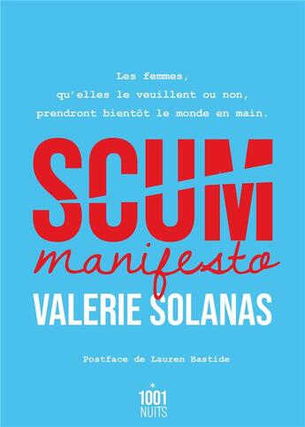 Couverture du livre « Scum manifesto » de Solanas Valerie aux éditions Mille Et Une Nuits