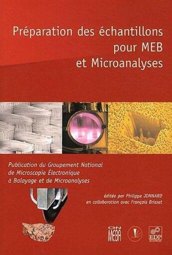 Couverture du livre « Préparation des échantillons pour MEB et microanalyses » de  aux éditions Edp Sciences