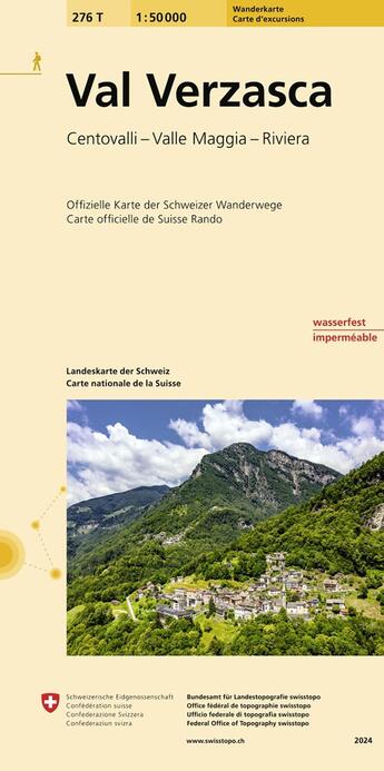 Couverture du livre « Val Verzasca ; 276T » de  aux éditions Ofts