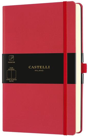 Couverture du livre « Carnet aquarela grand format uni rouge corail » de Castelli aux éditions Castelli Milano