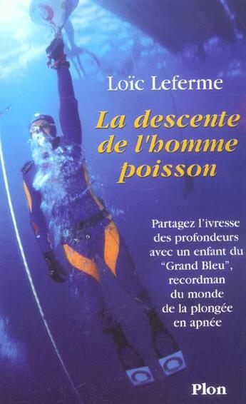 Couverture du livre « La Descente De L'Homme Poisson » de Loic Leferme aux éditions Plon