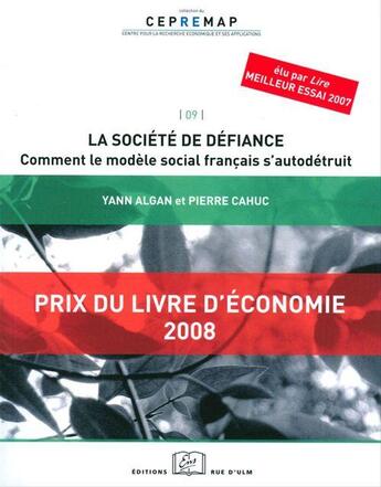 Couverture du livre « La société de défiance » de Yann Algan et Pierre Cahuc aux éditions Rue D'ulm