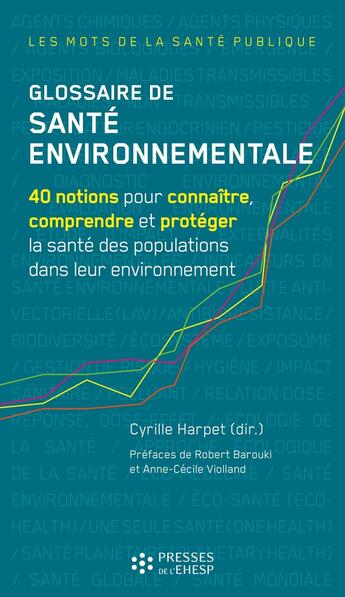 Couverture du livre « Glossaire de santé environnementale : 40 notions pour connaître, comprendre et protéger la santé des populations dans leur environnement » de Cyrille Harpet et Collectif Petit Fute et Nathalie Bonvallot aux éditions Ehesp